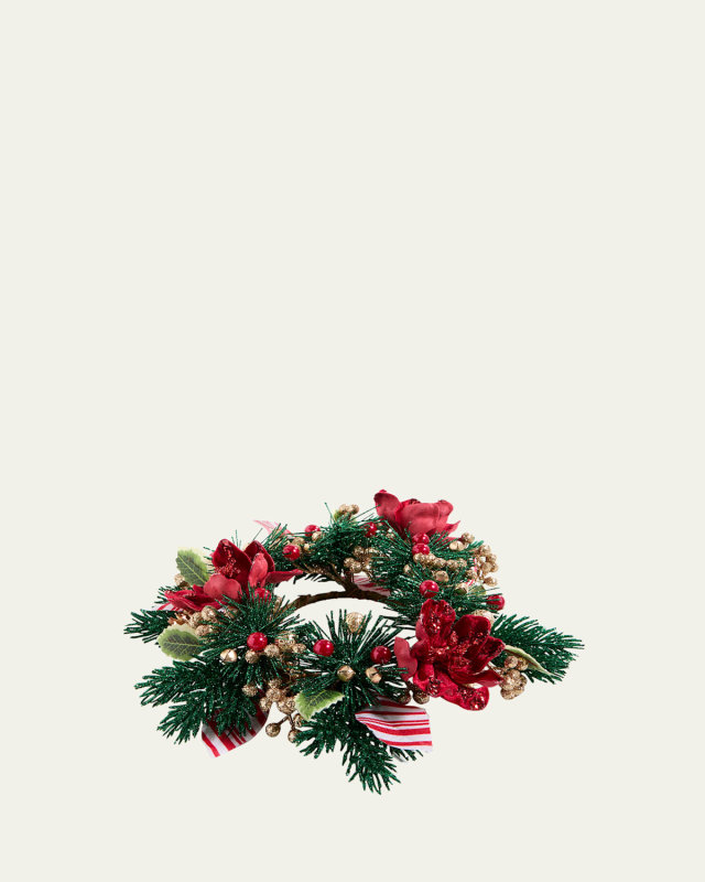 Holiday Prestige Candle Wreath, 4"